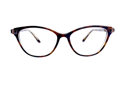 Badgley Mischka Tortoise Cat Eye Crystal Temple Eyeglasses Cerine 52 15 135