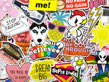 100 Sticker Pack Cool Animals Art Design Decals Laptop Skateboard Car Bumper Ca