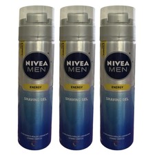 3 Pack Nivea Men Energy Shaving Gel 7 oz Co Q10 Vitamin Complex Discontinued HTF
