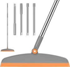 tXXFLOWER Silicone Air Broom Multifunction Broom with Long Handle Adjustable R