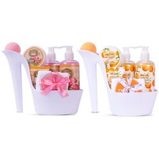 Draizee 16 Pcs Rose, Citrus Scented Set of 2 Spa Gift Basket for Women