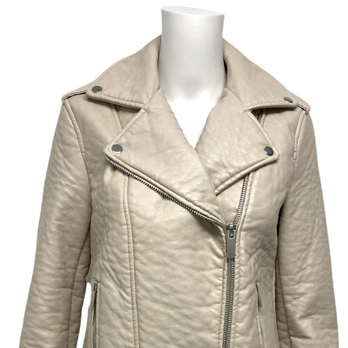 Forever 21 women's motorcycle Jacket Faux Leather Zip front size Small - Picture 2 of 12