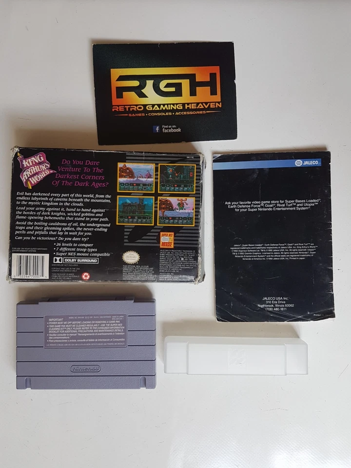 KING ARTHUR'S WORLD SUPER NINTENDO USA SNES GAME BOXED WITH MANUAL - Image 2 of 4