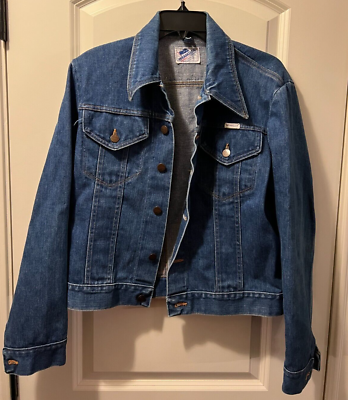 VTG 80s Men Wrangler No Fault Denim Jean Jacket Made in USA Sz  