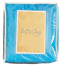 Soft & Cozy Co Electric Heated Plush Angel Wrap Blanket Aqua Blue HSN 132580