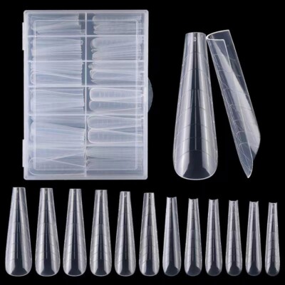 120 Dual Tips XXL Ballerina Pop-It Acrylgel Nailart Coffin Nails Modellage Box