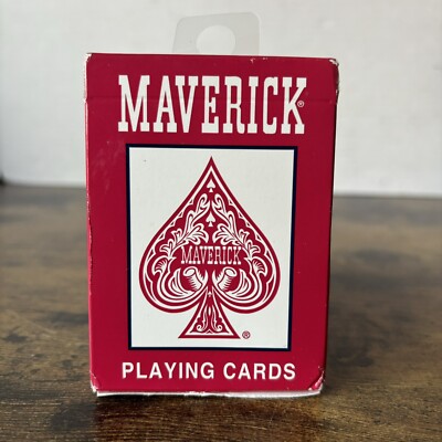 Vintage Maverick Poker Playing Cards Hoyle No. 1205 Red, White