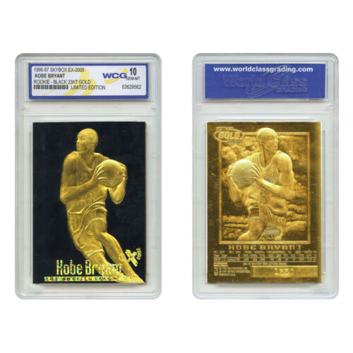 **RARE** Graded Gem-Mint 10 KOBE BRYANT 1996 Skybox 23K Black Gold ROOKIE Card  - Picture 1 of 2