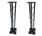 (2) DJ Lighting 6.56 ft 2M Black Bolted Triangle Truss Light Dual Totem System