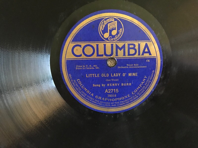 Victrola Record Little Old Lady O' Mine By Henry Burr Columbia A2715