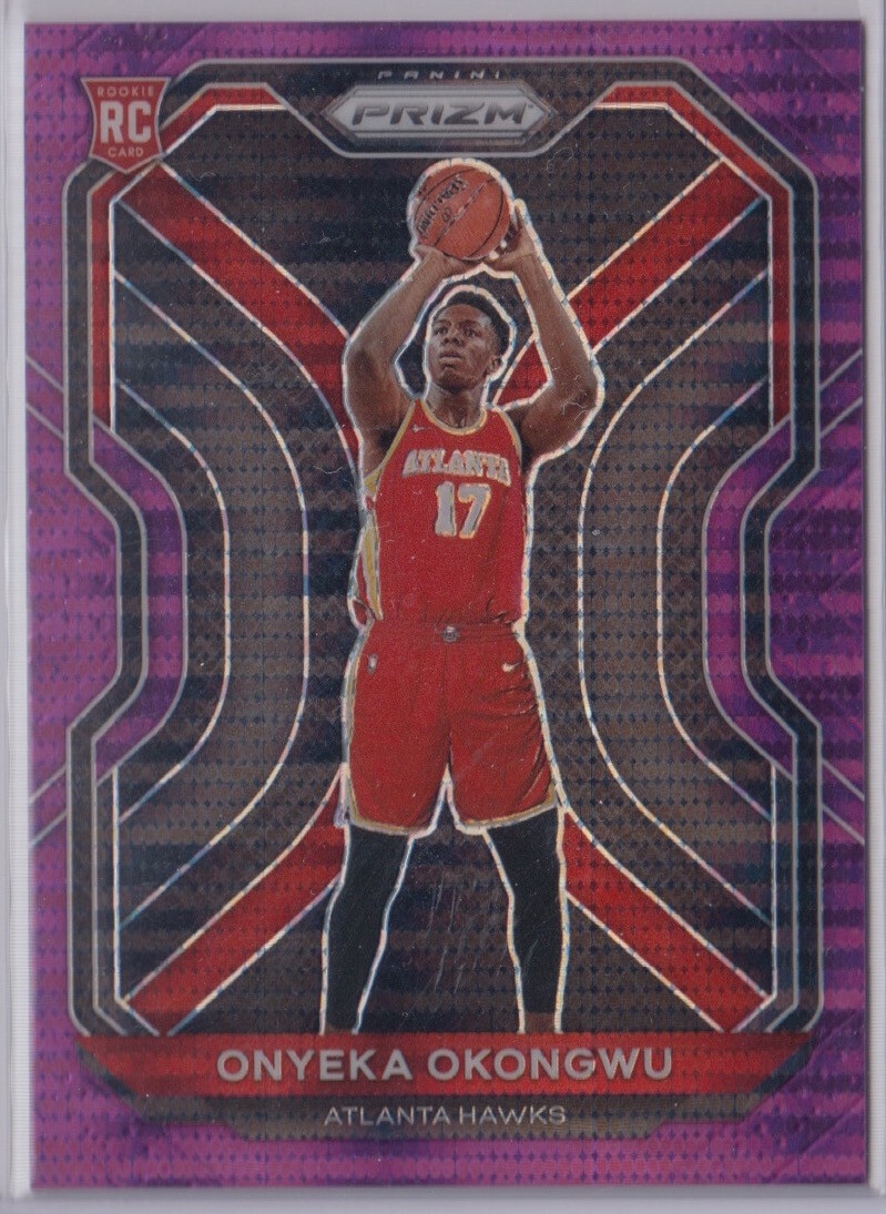 Onyeka Okongwu 2020-21 Panini Prizm Purple Pulsar RC SSP /35 #260 - ATL Hawks