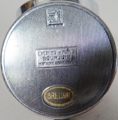 Vtg Rouge Pot Blush Compact Silver Tone Bourjois 1930s Flapper Era Evening Paris - Picture 4 of 7