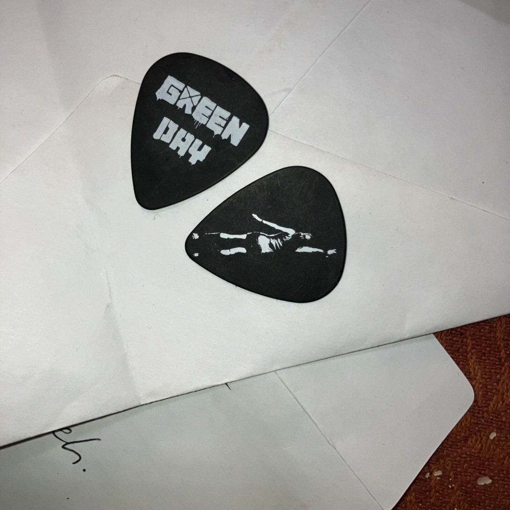 Two Rare Vintage 2007 Green Day Guitar Picks