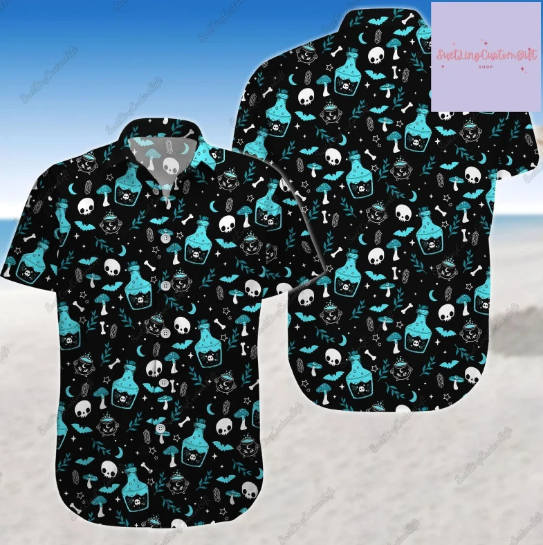Witchy Potion Bottle Hawaiian Shirt for Men and Women