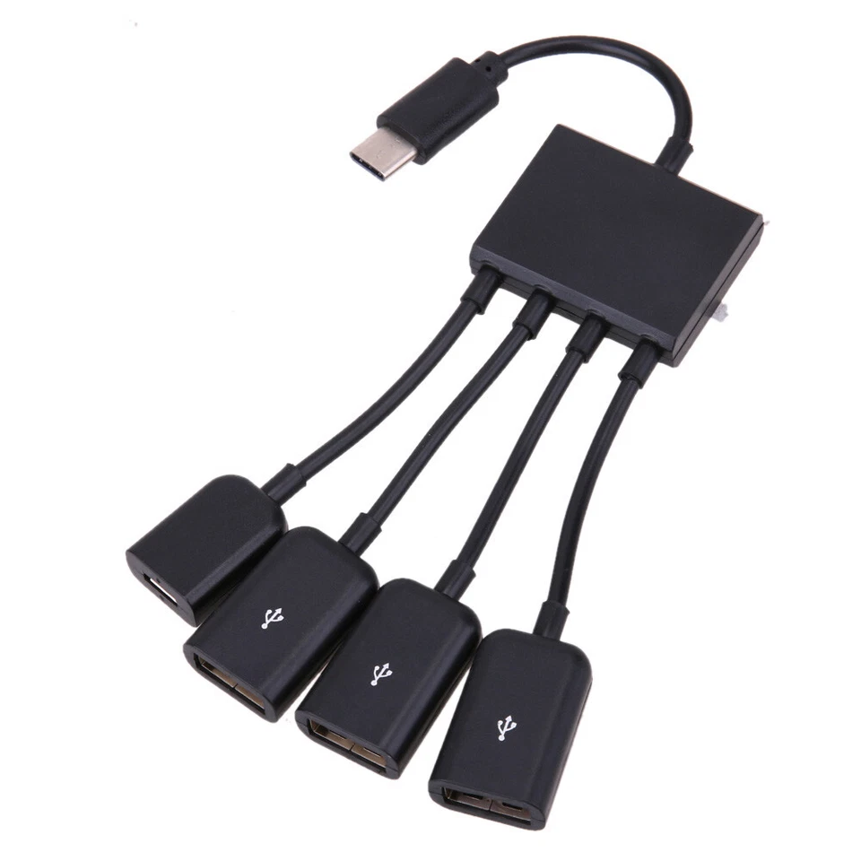 4in1 USB 3.1 Type-C to Multi Port USB 2.0 OTG Host HUB Adapter Charging Cable AU - Image 4 of 4