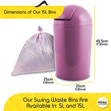 White Household Waste Swing Bins for sale UK