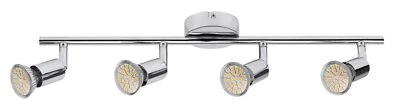 Rabalux 6988 Deckenstrahler 4 Spots Norton LED, GU10, 3W, 3000K, 1000lm, silber, - Bild 1 von 4