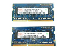 Lot of 2 Hynix 2GB SO-DIMM 1333 MHz PC3-10600 DDR3 SDRAM HMT325S6BFR8C-H9 