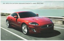 Jaguar XK Price List c2012 UK Market Single Sheet Brochure Coupe & Convertible