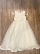 Lady Eleanor Girls Formal Dress size 5 Flower girl Wedding Dress White