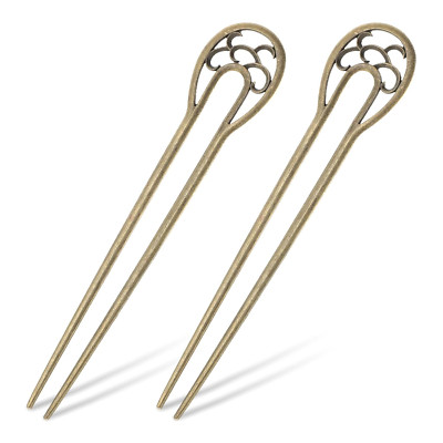 2 Stück Haargabel French Pin French Hair Pin Metall French Twist Vintage French 