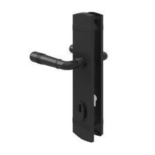 Schwarz matter Schutzbeschlag Kernziehschutz-System Türdrücker Haustürbeschlag