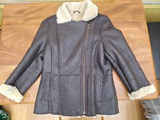 Lakeland Aviator Sheepskin Jacket Size 12 (fit 8 Or 10)