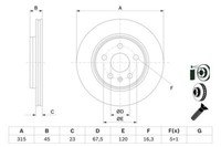 Pack De 2 - Bremsscheibe 0 986 479 F53 Bosch FüR Opel Vauxhall