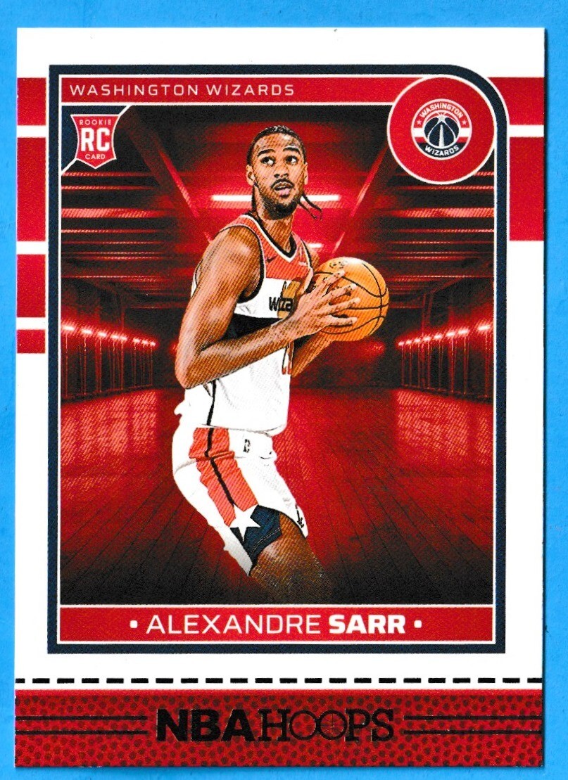 2024-25 Panini NBA Hoops Base Alexandre Sarr RC #232 Washington Wizards