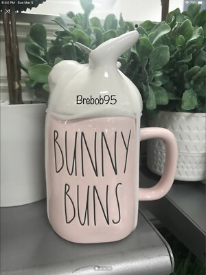 Rae Dunn Easter ''Bunny Buns'' Mug With Topper BRAND NEW, SHIPS FAST!