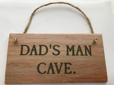 Plaque papa homme papa grotte fête des pères anniversaire fait main à suspendre 6” X 3” Mdf