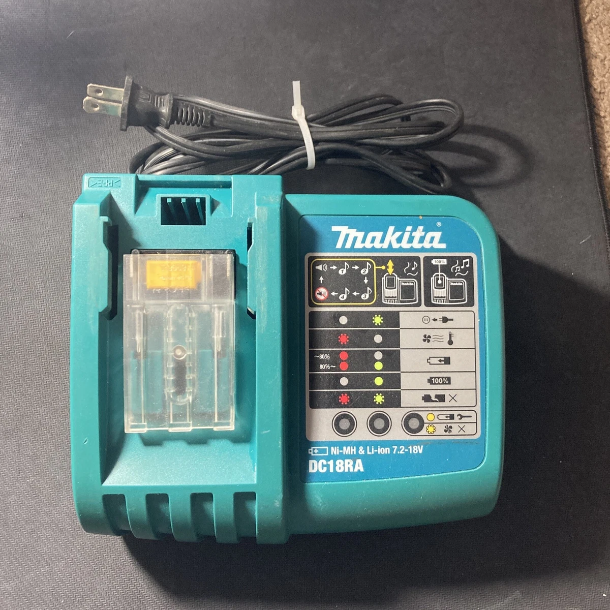 Makita (DC18RA) 7.2V - 18V, Li-ion/Ni-Mh, Multi-Battery FAST RAPID  CHARGER