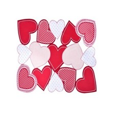 Celebrate Valentine's Day Together Heart Cut-Out Placemat  Set of four  NWT