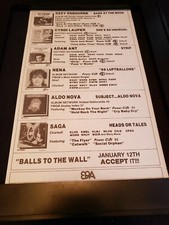 Ozzy Osbourne, Nena, Saga, Cyndi Lauper Original Radio Promo Poster Ad Framed!