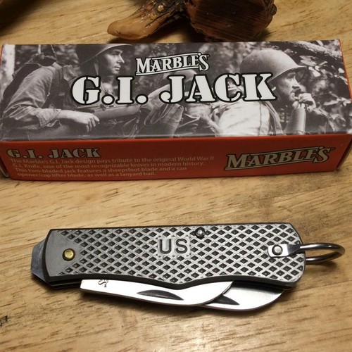 Marble's Stainless G.I. Jack Folder 3 3/4" Pocket Knife with Bail MR598 eBay