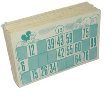 lotto varie vecchie CARTELLE TOMBOLA   , anni 70
