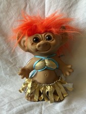 Vintage 1982 Wishnik Troll Gold Bikini Large 8 Red Hair Bikini Island .
