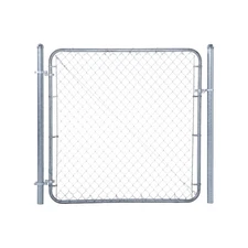 Adjust-A-Gate Chain Link Fence Gate w/Round Frame, Fits 24-72 in. Openings & ...