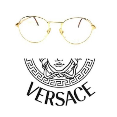 Gianni Versace Brillengestell Herren Damen Vintage 8O'S Gold
