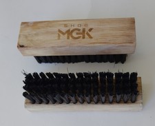 Lot of 2 Shoe MGK Sneaker Cleaning Brushes Wood Handle Nylon Bristle Scrub Pair