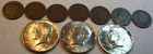 1966 UNC 3 SILVER KENNEDY HALF DOLLARS  7 DIFF INDIAN HEAD PENNY 10 COIN LOT