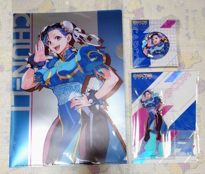 Capcom Store Street Fighter Chun-Li 3-Piece Set by Chisato Mita Acrylic Stand