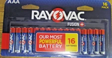 NEW 16 PACK RAYOVAC FUSION+ AAA ALKALINE BATTERIES 12 YEAR EXP 12/2037 FREESHIP