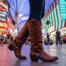 Women Black Metal Chain Boot Western Bracelet Shoe 2PCS Skull Charm Jewelry