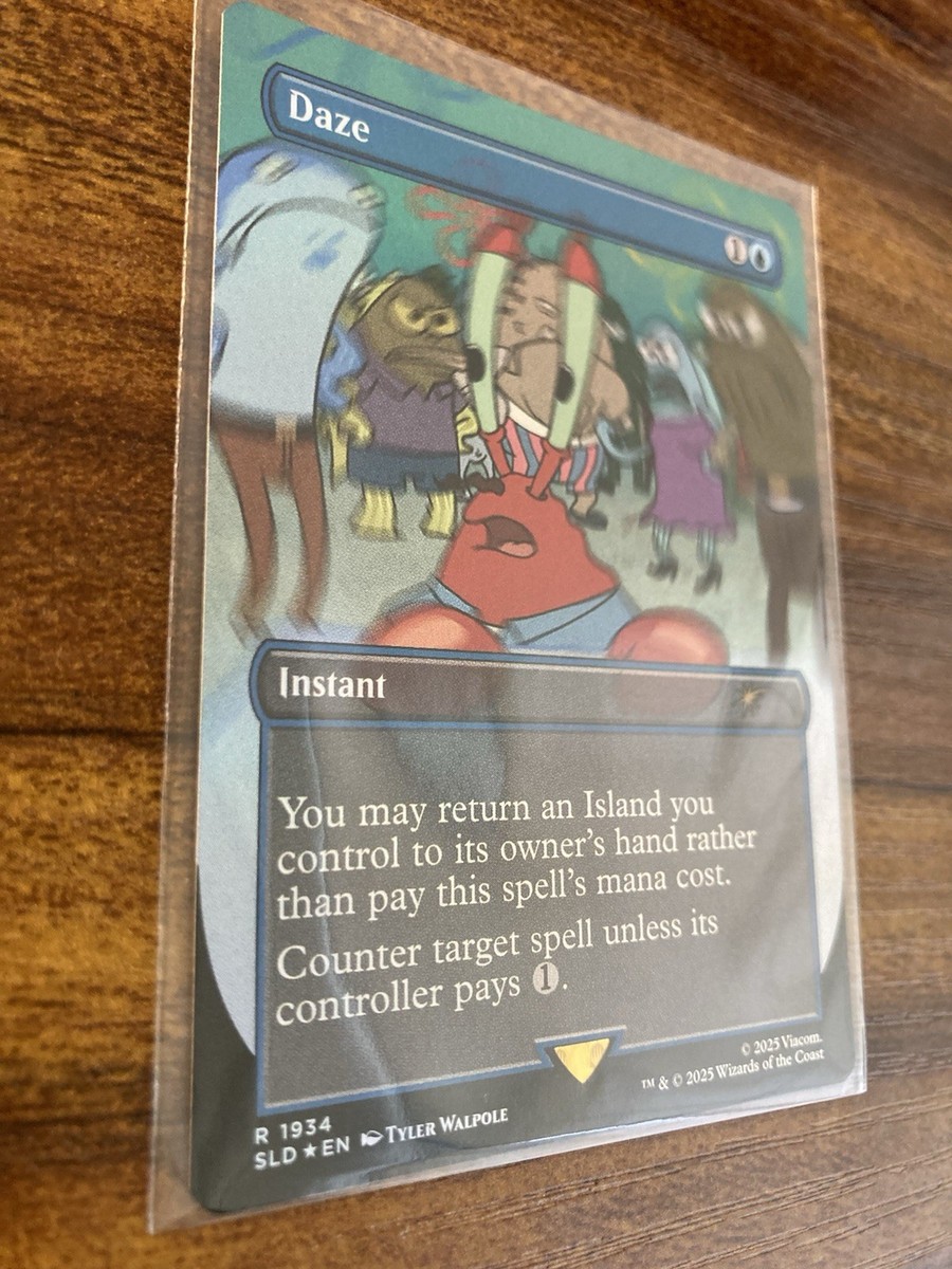 MTG✨DAZE 🌈 FOIL✨SLD X SPONGEBOB Internet Sensation MINT RARE
