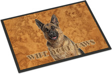 KJ1222MAT German Shepherd Wipe Your Paws Doormat 18X27 Front Door Mat Indoor Out
