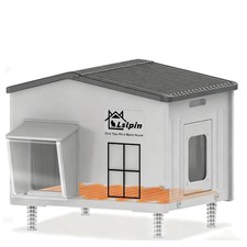 Elevated Outdoor Heated Cat House with Escape Door - Ideal for Feral Cats