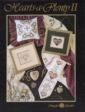 OOP VTG MILL HILL BEAUTIFUL CROSS STITCH LEAFLET HEARTS-A-PLENTY II  