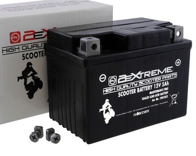 Roller Batterie 5Ah 12V AGM SLA für Roller 12-4S, CB4L-B, 50411, YB4L-A 12N4-3B