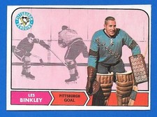 1968-69 OPC #100 LES BINKLEY ROOKIE RC PENGUINS O PEE CHEE NHL HOCKEY CARD. rookie card picture